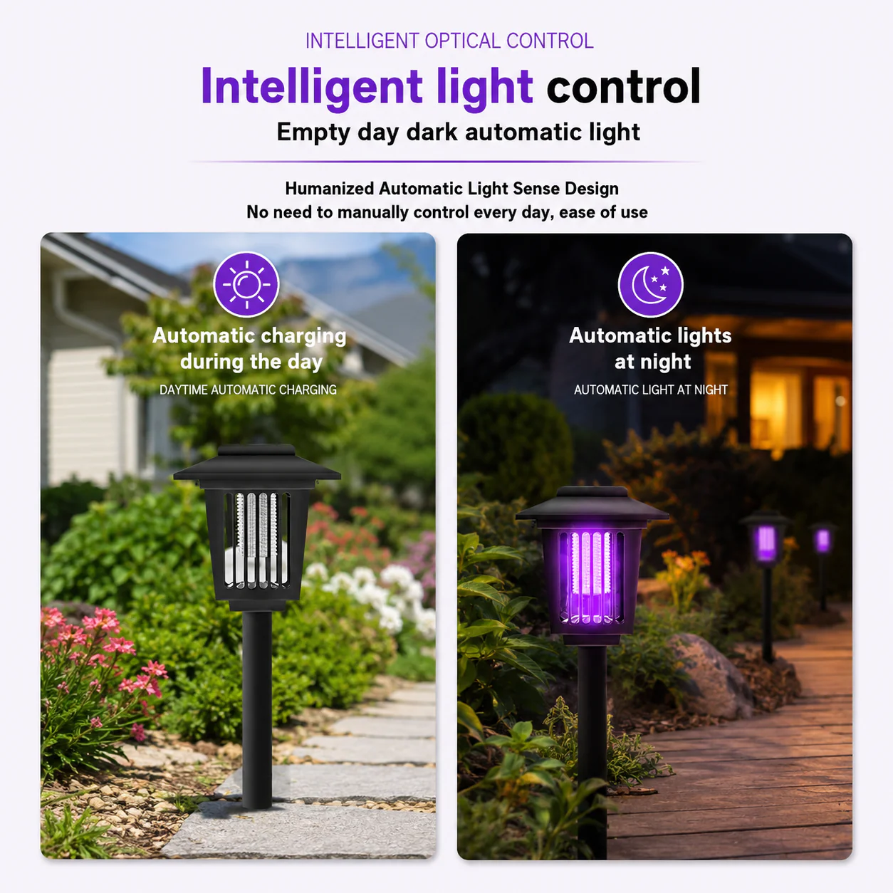 Last day 50％OFF🌙 Solar Mosquito Zapper Light 2-in-1 UV Bug Killer & Outdoor Garden Lamp, Waterproof & Solar Powered